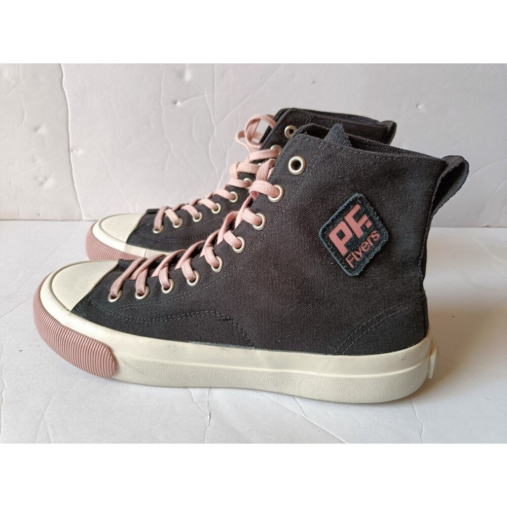 PF Flyers All American Shoes Women’s 8.5 Men's 7 High Top Shoes Black - Picture 1 of 10